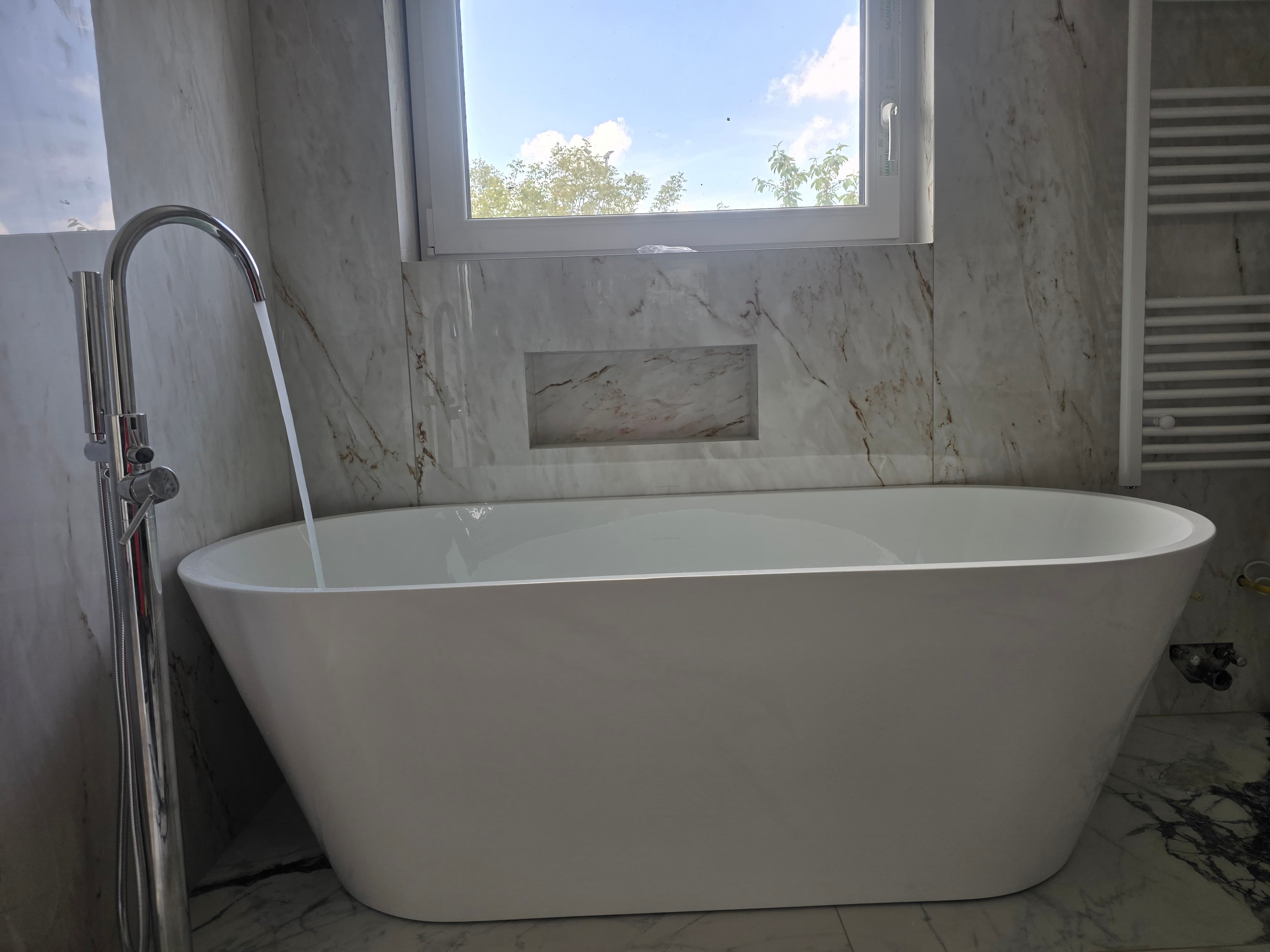 Douche italienne salle de bain moderne Bruxelles